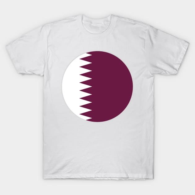 Wear Your Qatari Pride: Maroon and White Flag Enamel Pin for a Unique Nation T-Shirt by chems eddine